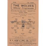 WOLVES - WALSALL 44 Wolves home programme v Walsall, 26/12/44, slight fold, changes noted, minor