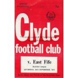 CLYDE A collection of 130 Clyde programmes 61 Homes and 69 Aways from 1960-1979. Generally good