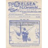CHELSEA - COVENTRY 1912 Four page Chelsea Reserves home programme v Coventry, 17/2/1912, South