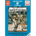 1989/90 FA CUP RUN TO THE FINAL All 13 programmes for Manchester United and Crystal Palace in