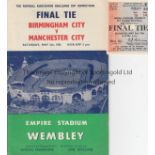 FA CUP FINAL 1956 Official Programme and ticket Manchester City v Birmingham City FA Cup Final May