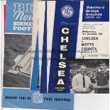 LEAGUE CUP 1964/5 CHELSEA Four programmes for the successful run plus a REPRINT away v.