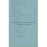 QPR 47-48 Sheet of QPR autographs 47-48, signed by 12 players including Powell, Dudley, Chapman,