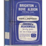 BRIGHTON A collection of 9 Brighton home programmes 6 x 1956/57, 1 x 1957/58 and 2 from the Mid