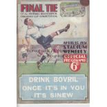 1931 CUP FINAL Official programme, 1931 Cup Final, Birmingham v West Brom, facsimile back cover,
