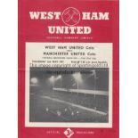 1957 YOUTH CUP FINAL / WEST HAM V MAN. UTD. Programme for the 1st leg at West ham 2/5/1957, slight