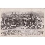 WOOLWICH ARSENAL 1906-07 Postcard, Woolwich Arsenal FC , teamgroup , 1906-07, teams on the pitch