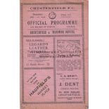 CHESTERFIELD - TRAMERE 1930-31 Chesterfield home programme v Tranmere, 1/1/1931, ink marks on back