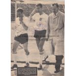 ENGLAND AUTOGRAPHS A 10" X 7" b/w/ magazine picture signed by Ray Wilson, Peter Swan and Walter