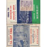 FA CUP FINAL 1955 Official Programme, Pirate (Victor) and ticket for the Manchester City v Newcastle