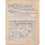 CHELSEA - DERBY 1920 Chelsea four page home programme v Derby, 4/9/1920, score, scorers noted,