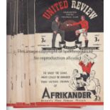 MANCHESTER UNITED 46-47 Eight Manchester United home programmes, 46/7, v Chelsea, Sunderland (pencil