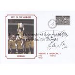 ARSENAL 1971 A commemorative cover showing the 1971 FA Cup Final, signed to the front by Arsenal’s