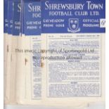 SHREWSBURY 11 Shrewsbury Town home programmes from the 1957/58 season to include v Plymouth and