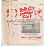 YORK CITY 84 programmes involving York City, 61 x home programmes between 1965 and 70 but