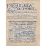 CHELSEA - MIDDLESBROUGH 1921 Chelsea four page home programme v Middlesbrough, 30/4/1921, worn along