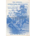 CATHOLIC YOUTH COUNCIL - CELTIC 1966 Very scarce match programme, Catholic Youth Council All-