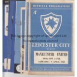 LEICESTER A collection of 8 Leicester City home programmes from the 1950's Manchester United,