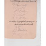 CLAPTON ORIENT / TORQUAY Album sheet 1937/38 signed on one side by 11 Torquay United players, the