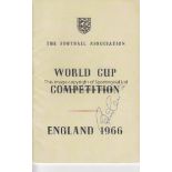 1966 WORLD CUP Replica FA 1966 World Cup Itinerary but signed on front cover by Bobby Charlton,