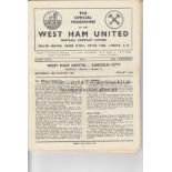 WEST HAM 57-8 Set of 21 West Ham home programmes, 57-8, all League, West Ham promotion season,