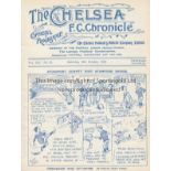 CHELSEA - STOCKPORT 1924-5 Chelsea home programme v Stockport County, 18/10/1924, ex bound volume.