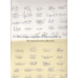 RUGBY - SCOTLAND Four white fold over cards all signed by Scottish Rugby Union squads, v Western