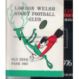 RUGBY UNION Small collection of rugby club publications, Rosslyn Park Football Club 1879-1957,