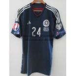 SCOTLAND - SHIRT Scotland shirt formerly the property of Charlie Mulgrew (Celtic/Blackburn) who made