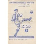 HUDDERSFIELD TOWN V WEST HAM 1952 Programme for the League match at Huddersfield 22/11/1952,