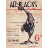 ALL BLACKS 1935 Souvenir brochure for the 1935 New Zealand tour of the British Isles. Small paper
