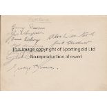 SCOTLAND 1930s Autograph album page with nine Scotland signatures circa 1936, signatures are Dawson,