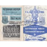 TOTTENHAM Programmes for the FA Cup Quarter Final Tottenham v Birmingham 1967 signed by Bobby