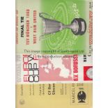 EUROPEAN CUP-WINNERS CUP Eleven European Cup-Winners Cup Final programmes, 64, (folds), 65, 66,