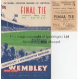 FA CUP FINAL 1949 Official Programme and ticket Leicester City v Wolverhampton Wanderers FA Cup