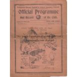 TOTTENHAM - ARSENAL 1933 Tottenham home programme v Arsenal, 16/9/1933, tear along fold, scores