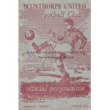 SCUNTHORPE Programme Scunthorpe United v Barrow 1st season in the League for Scunthorpe January 13th