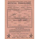 TOTTENHAM - ARSENAL 1943 Tottenham home programme v Arsenal, 18/12/1943, single sheet, score,