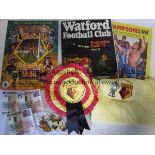 WATFORD MISCELLANY Collection of Watford items including 1984 Watford at Wembley Commemorative t-