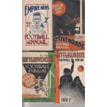 1930s ANNUALS Nine Annuals, all 1930s, Empire News Football Annuals 1933/34, 34/35, 36/37,