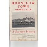 HOUNSLOW TOWN Booklet, A Souvenir History 1950/1, slightly marked. Fair to generally good