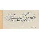 JOE MERCER Cheque "Pay Bearer One hundred pounds" signed by Joe Mercer 4/5/71 and later cancelled.