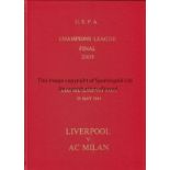 2005 CHAMPIONS LEAGUE FINAL Red hardback bound programme plus The History of the 49 Finals brochure.