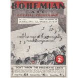 BOHEMIANS v SHAMROCK ROVERS 1939 F.A of Ireland Cup 1st round played Sunday 12 Feb 1939, no writing,