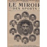FRANCE - ENGLAND 1921 Issue of Le Miroir des Sports dated 12/5/1921 with coverage of France