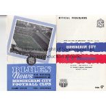 BIRMINGHAM CITY Programmes for the home ICFC Semi-Final v. US Gilloise and Final v. Barcelona in