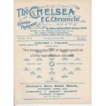 CHELSEA - FULHAM 1920 Chelsea Reserves single sheet home programme v Fulham, 8/4/1920, London