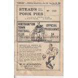 NORTHAMPTON - CRYSTAL PALACE 1936 Northampton home programme v Crystal Palace, 21/11/1936,