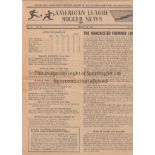 MANCHESTER UTD 1950 Issue of American League Soccer News dated 26-3-1950 , includes a half page of