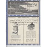 WATFORD Programme Watford v Plymouth Argyle 15th October 1927. Ex Bound Volume. Generally good